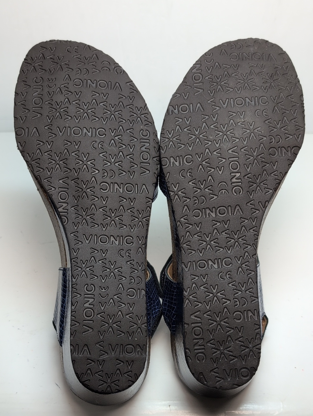 Vionic Natasia wedge strappy blue sandals womans size 9 EU 40 - Picture 9 of 16